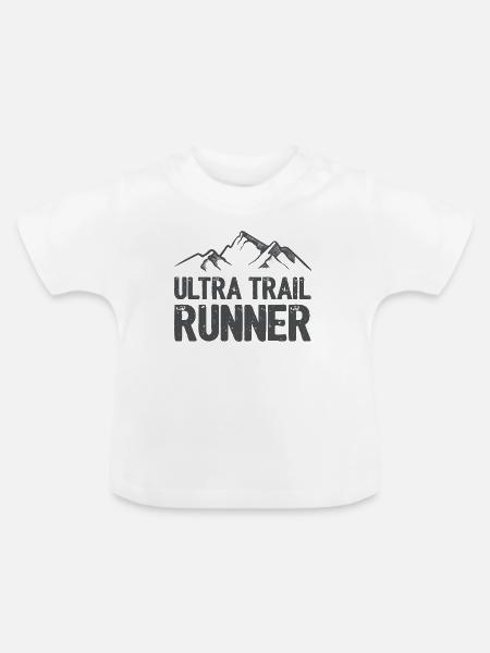 Ultra Trail Runner - Baby Bio-T-Shirt mit Rundhals - Weiß
