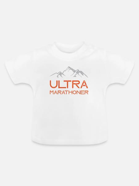 Ultra-Marathonläufer - Baby Bio-T-Shirt mit Rundhals - Weiß