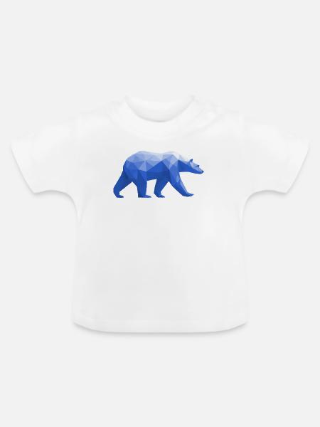 Polar Bär Polygon Eisbär Winter - Baby Bio-T-Shirt mit Rundhals - Weiß