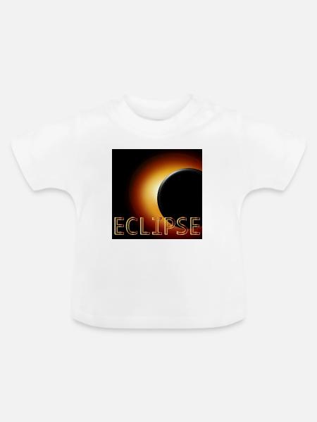 Totale Sonnenfinsternis 2026 - Baby Bio-T-Shirt mit Rundhals - Weiß
