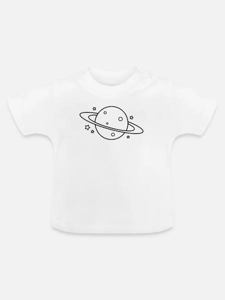 Planet - Baby Bio-T-Shirt mit Rundhals - Weiß
