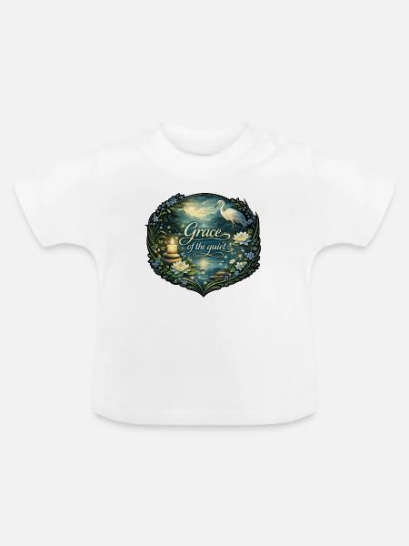 Gnade der Stille - Baby Bio-T-Shirt mit Rundhals - Weiß