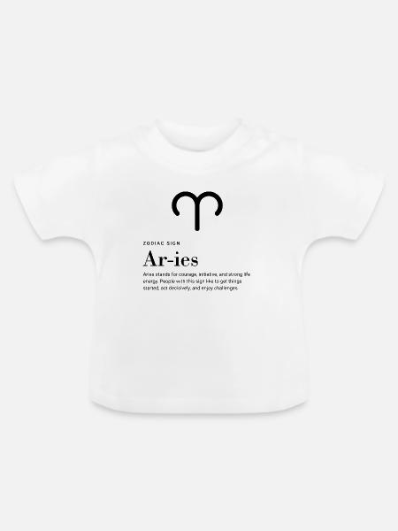 Aries - Zodiac sign - Baby Bio-T-Shirt mit Rundhals - Weiß