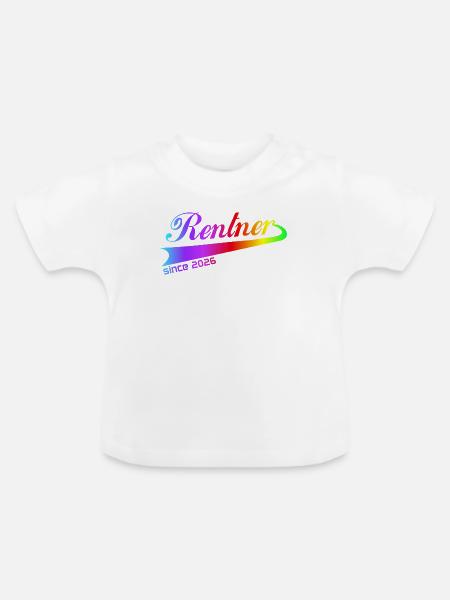 Rentner 2026 Ruhestand Rentner Pullover, Kappe - Baby Bio-T-Shirt mit Rundhals - Weiß