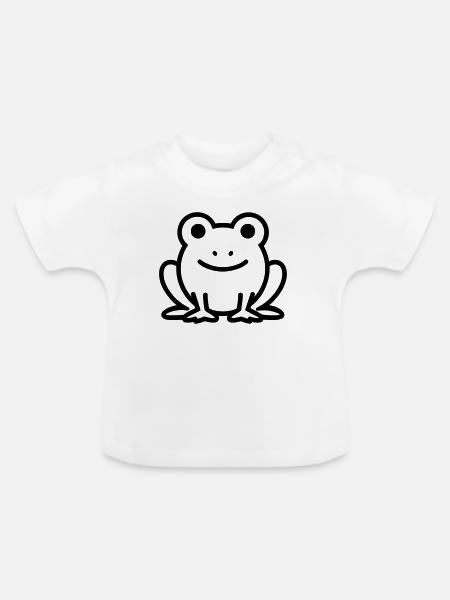 Frosch - Baby Bio-T-Shirt mit Rundhals - Weiß