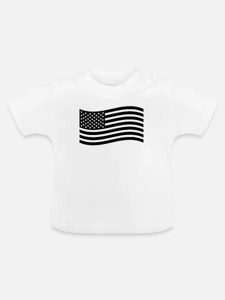Verwenden Sie Flags - Baby Bio-T-Shirt mit Rundhals - Weiß
