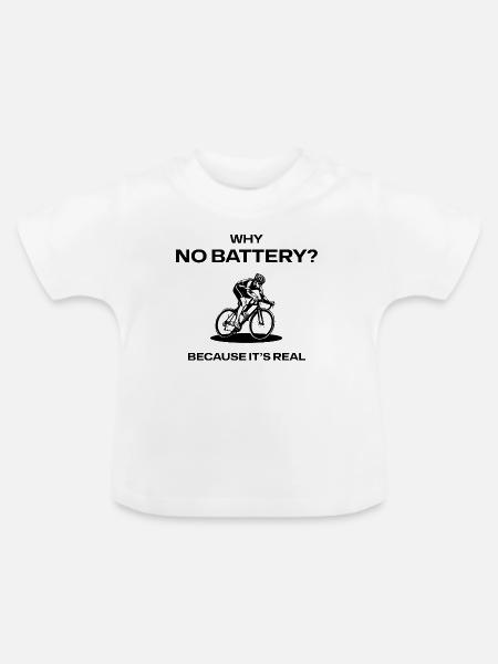 Cyclist silhouette - Baby Bio-T-Shirt mit Rundhals - Weiß