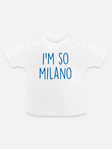 Milano Mailand - Baby Bio-T-Shirt mit Rundhals - Weiß