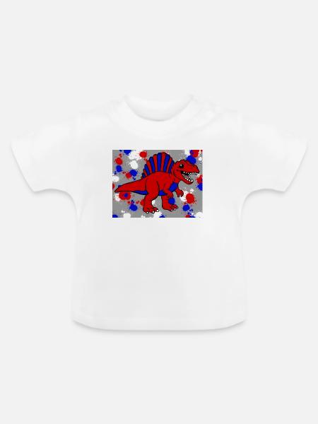 Spinosaurus Dino - Baby Bio-T-Shirt mit Rundhals - Weiß