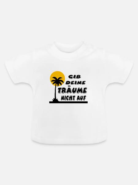 Träume - Baby Bio-T-Shirt mit Rundhals - Weiß