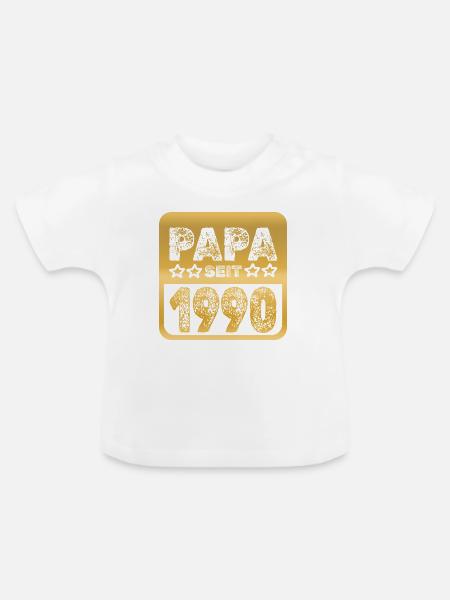 1990 - Baby Bio-T-Shirt mit Rundhals - Weiß