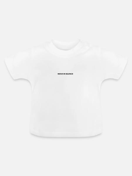 Bewegt euch schweigend - Baby Bio-T-Shirt mit Rundhals - Weiß