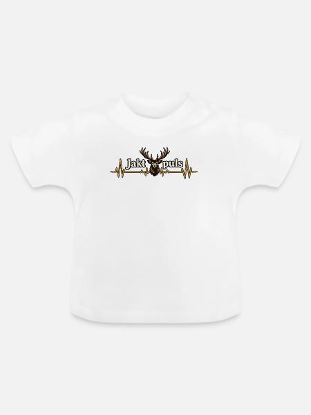 Jagdpuls Herz - Baby Bio-T-Shirt mit Rundhals - Weiß