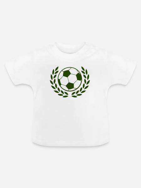Lorbeerball Siegkranz Grafik - Baby Bio-T-Shirt mit Rundhals - Weiß