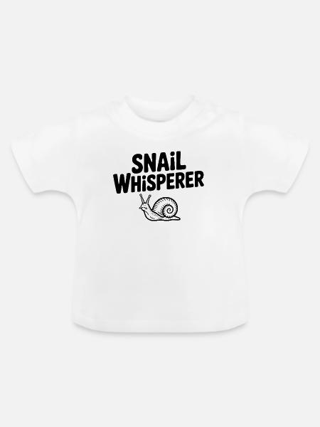 Schneckenflüsterer - Baby Bio-T-Shirt mit Rundhals - Weiß