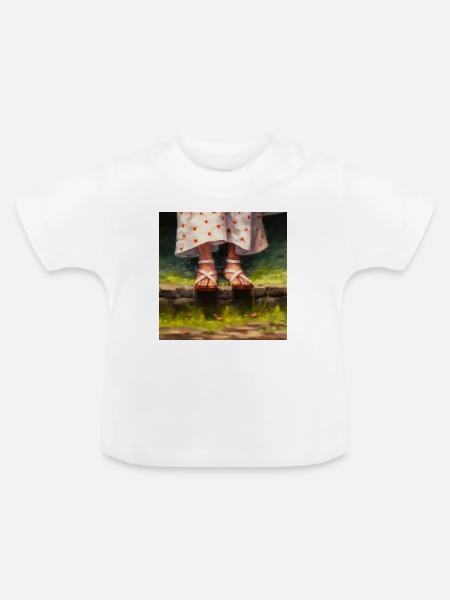 Echos des Frühlings - Baby Bio-T-Shirt mit Rundhals - Weiß