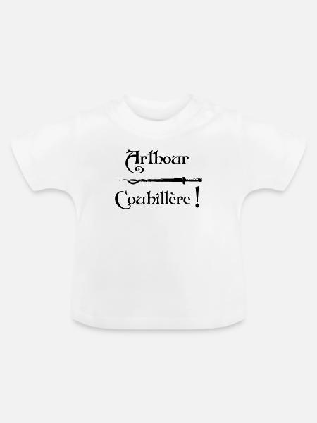 Arthour Couhillère! - Baby Bio-T-Shirt mit Rundhals - Weiß