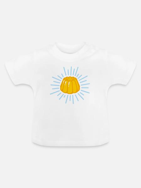 Pudding - Baby Bio-T-Shirt mit Rundhals - Weiß