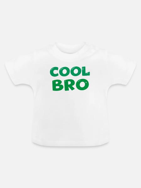 Bold Green Bro - Baby Bio-T-Shirt mit Rundhals - Weiß