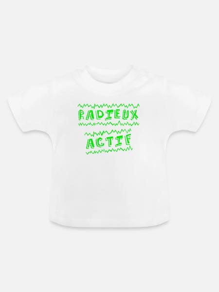 AUF WIEDERSEHEN, AKTIV! (Glück) - Baby Bio-T-Shirt mit Rundhals - Weiß