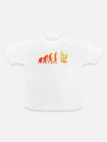 Cleanes Windsurfing Artwork für Windsurf - Baby Bio-T-Shirt mit Rundhals - Weiß