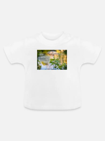 fabiolous world goldig - Baby Bio-T-Shirt mit Rundhals - Weiß