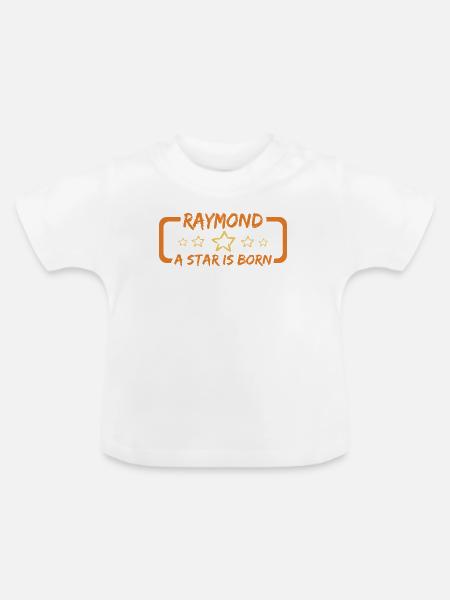 Geschenk Raymond - Baby Bio-T-Shirt mit Rundhals - Weiß