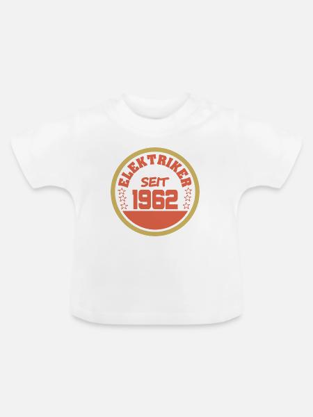 1962 - Baby Bio-T-Shirt mit Rundhals - Weiß