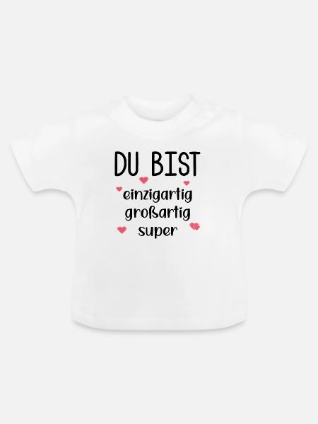 Wertschätzung Partnerschaft Dankbarkeit - Baby Bio-T-Shirt mit Rundhals - Weiß