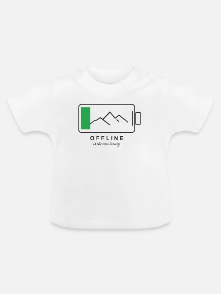 Digitale Entgiftung - Baby Bio-T-Shirt mit Rundhals - Weiß