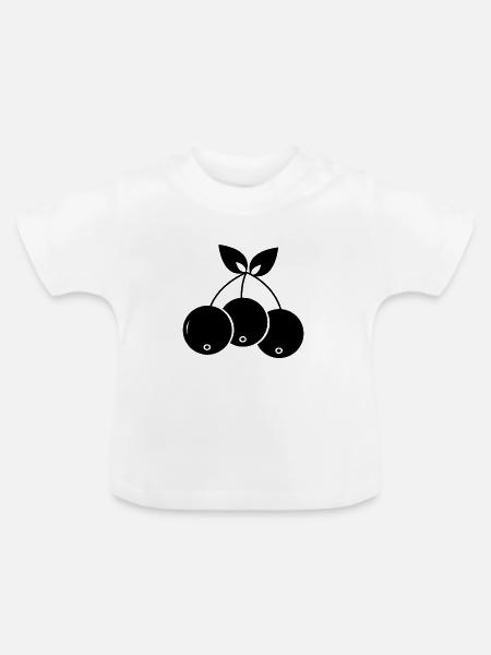 Blaubeere - Baby Bio-T-Shirt mit Rundhals - Weiß
