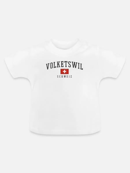 Volketswill Schweiz Flag - Baby Bio-T-Shirt mit Rundhals - Weiß