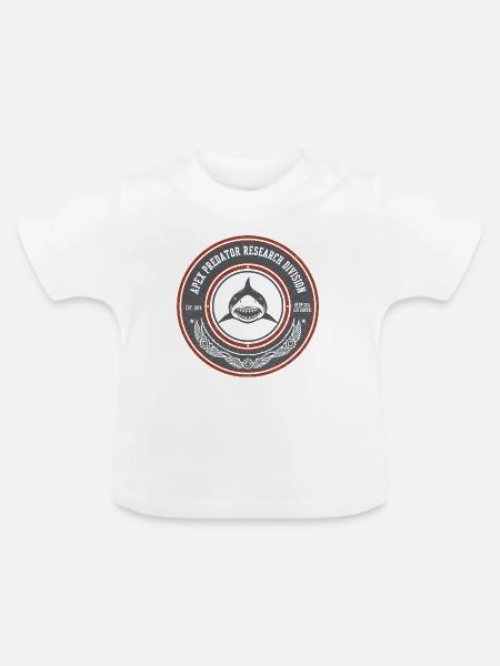 Apex Predator Forschungsemblem - Baby Bio-T-Shirt mit Rundhals - Weiß