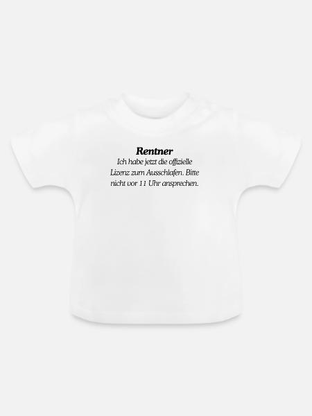 Endlich Rentner - Baby Bio-T-Shirt mit Rundhals - Weiß