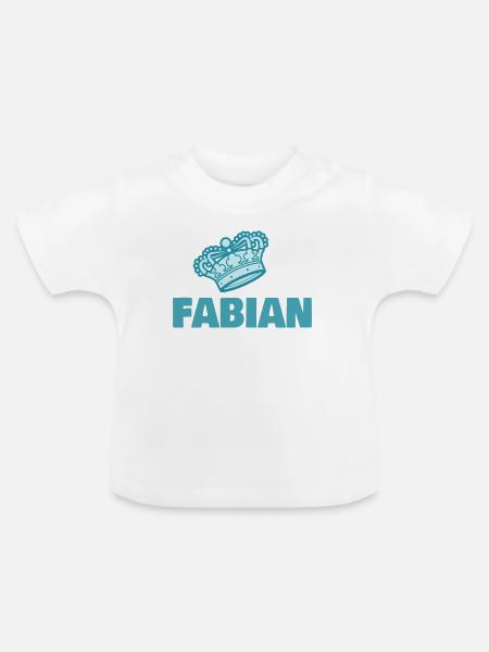 Fabian - Baby Bio-T-Shirt mit Rundhals - Weiß