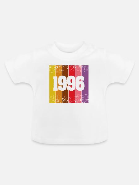 1996 - Baby Bio-T-Shirt mit Rundhals - Weiß