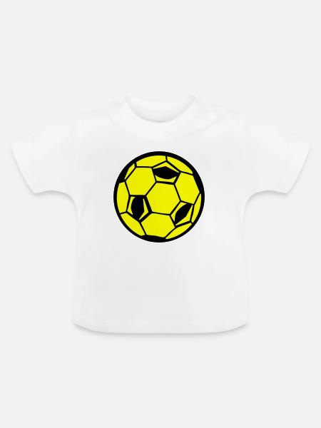 Soccer Fußball - Baby Bio-T-Shirt mit Rundhals - Weiß