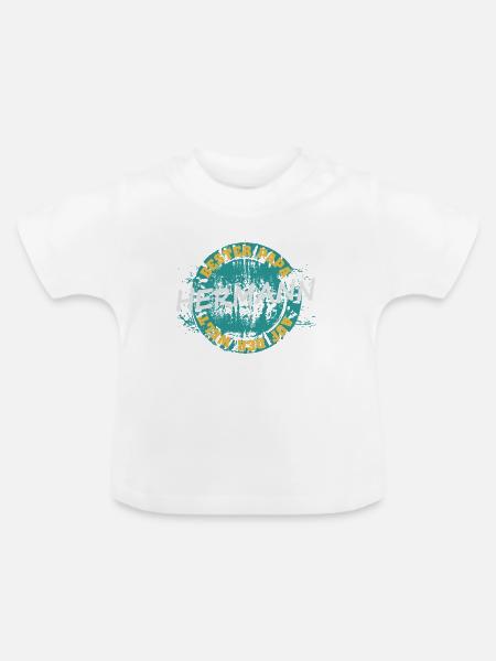 Vater Hermann - Baby Bio-T-Shirt mit Rundhals - Weiß