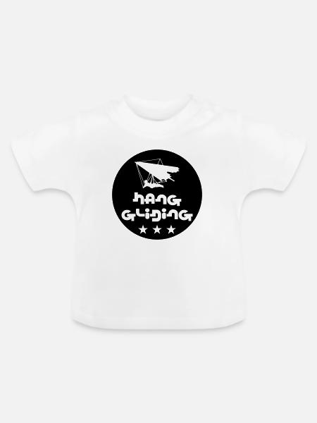 Hanggliding Pro Series Abzeichen - Baby Bio-T-Shirt mit Rundhals - Weiß