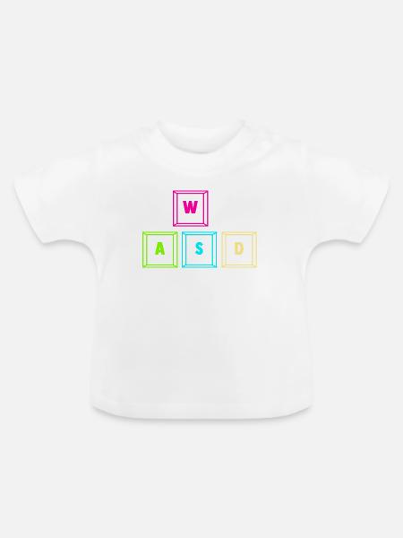 Zocken Computerspieler Zocker Gaming Gamer - Baby Bio-T-Shirt mit Rundhals - Weiß
