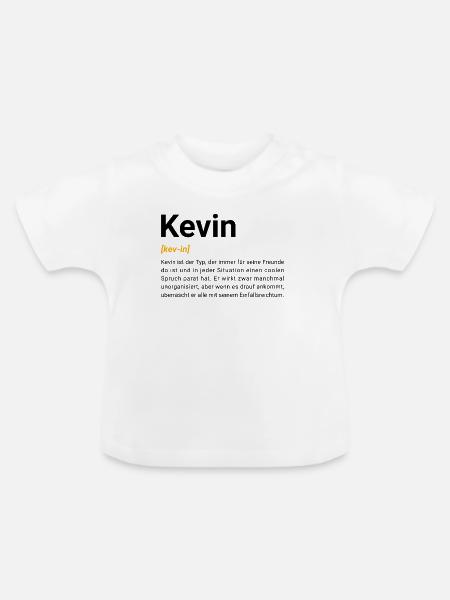 Kevin - Baby Bio-T-Shirt mit Rundhals - Weiß