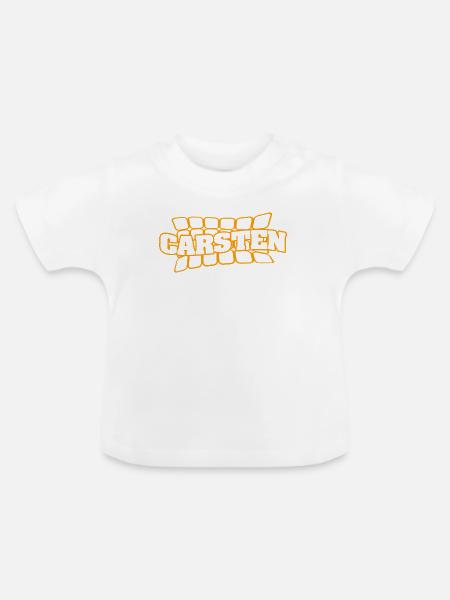 Carsten als Vorname - Baby Bio-T-Shirt mit Rundhals - Weiß