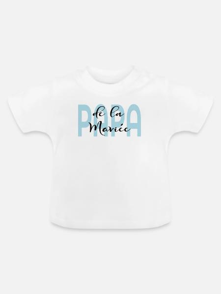 Vater der Braut - Baby Bio-T-Shirt mit Rundhals - Weiß