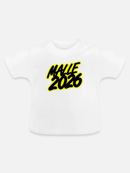 Malle 2026 - Baby Bio-T-Shirt mit Rundhals - Weiß