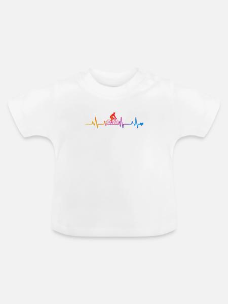radfahrer - Baby Bio-T-Shirt mit Rundhals - Weiß