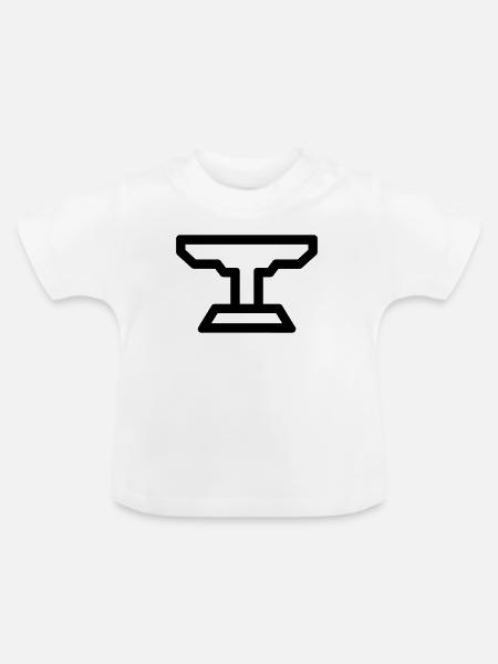 Amboss - Baby Bio-T-Shirt mit Rundhals - Weiß