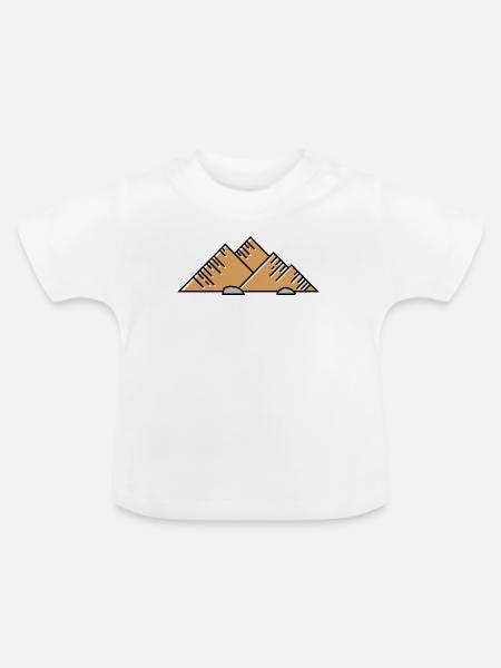 Berge Mountains icon - Baby Bio-T-Shirt mit Rundhals - Weiß