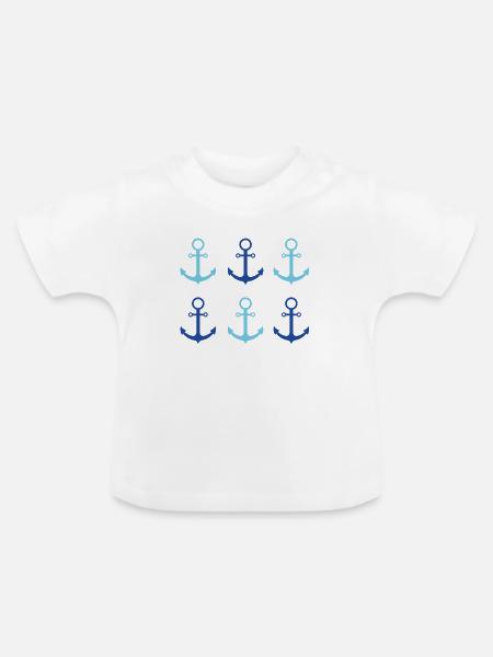 Meer in Sicht - Baby Bio-T-Shirt mit Rundhals - Weiß