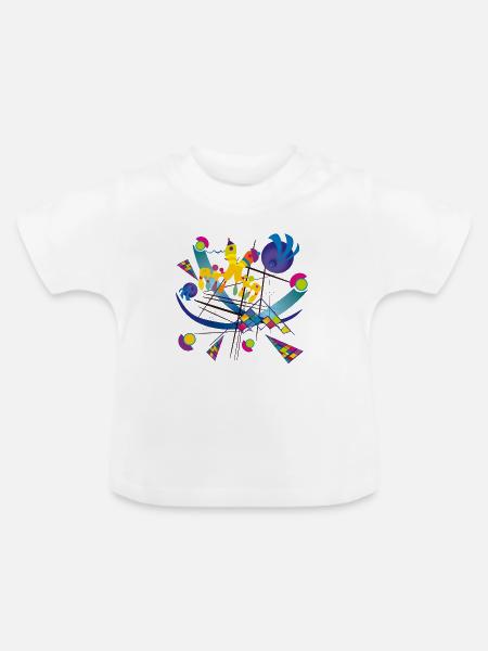 Tragbare Kunst - Visual symphony - Baby Bio-T-Shirt mit Rundhals - Weiß