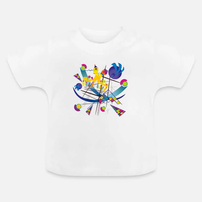 Tragbare Kunst - Visual symphony - Baby Bio-T-Shirt mit Rundhals - Weiß